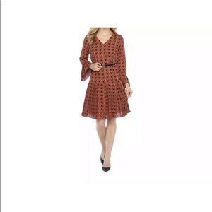 The Limited Bell Sleeve Pleated Dress